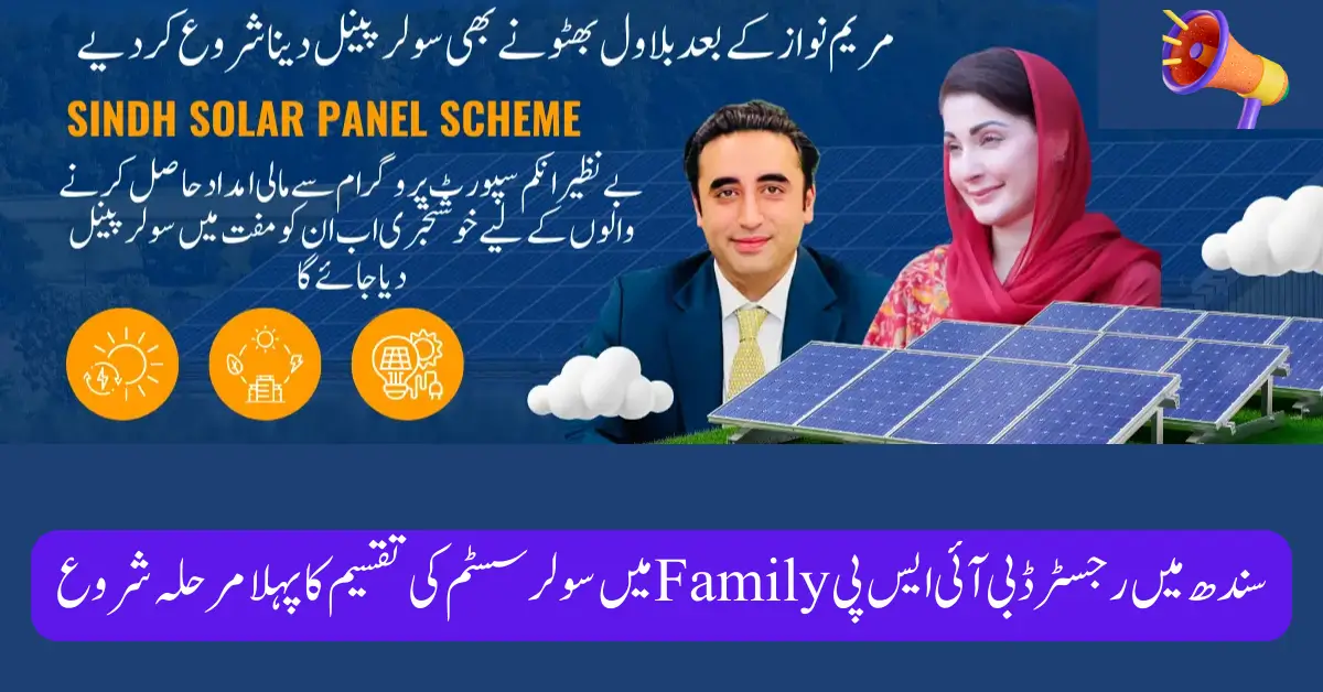 First Phase of Solar System Distribution Start in Sindh Registered BISP Families