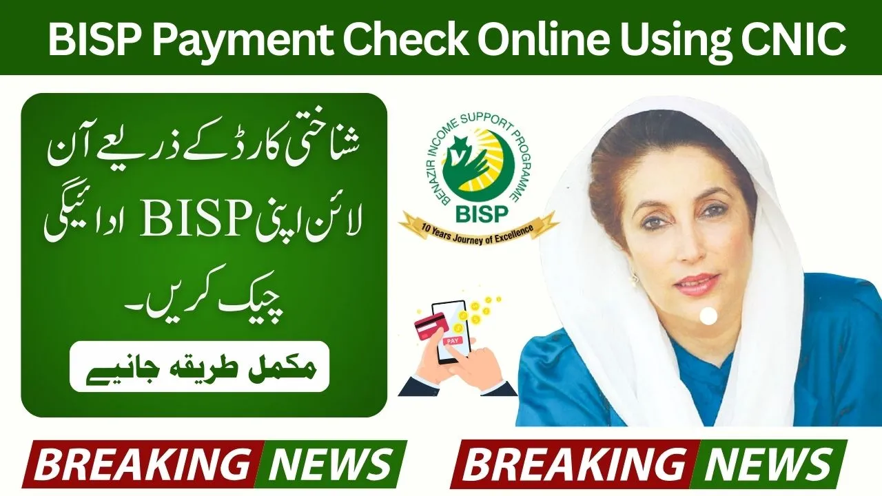 How to Check BISP Payment by CNIC Online 2025 – A Complete Guide